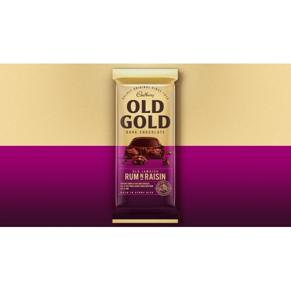 OLD GOLD Cadbury dark chocolate rum n raisin 180g